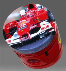 ferrari formula uno scuola delle arti airbrush art on piston
